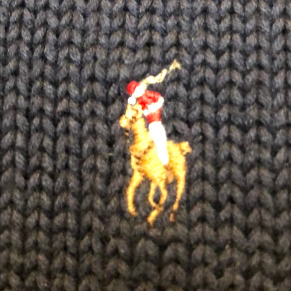 Polo by Ralph Lauren YL navy Crew neck sweater - Picture 2 of 4